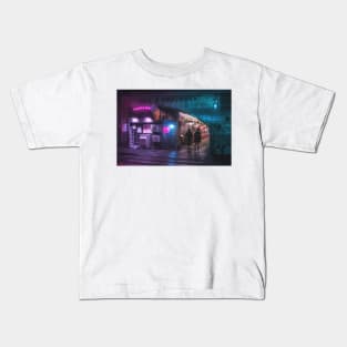 Neo Tokyo - Wet street of Yurakucho Kids T-Shirt